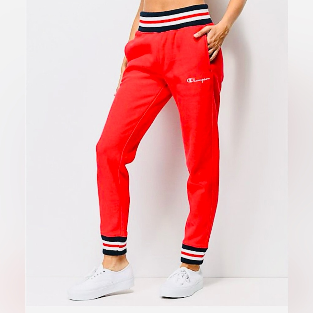NWT Champion Reverse Weave Pant, Red Fleece, Joggers, Sweatpants, XLarge - Picture 3 of 14